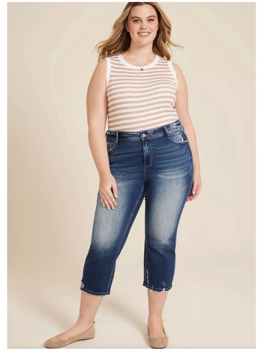 Kancan Women’s Sz 20 High Rise Crop Jeans Slim Straight Dark Wash Stretch Denim